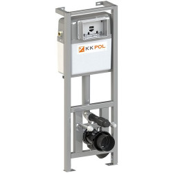 Инсталляция KK-Pol Alfa с унитазом Teja и клавишей смыва черный матовый