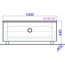 Комод Aqwella Инфинити 100 белый
