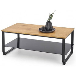 Стол журнальный HALMAR ARTIGA V-CH-ARTIGA-LAW 105x55x45 дуб золотой/черный