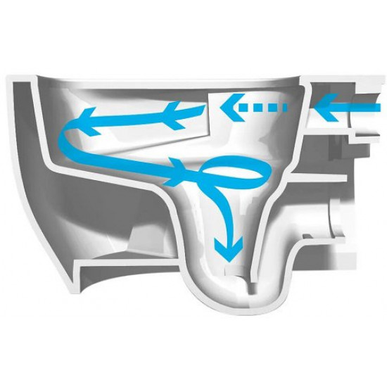 Унитаз подвесной Scarabeo Glam Twist 5201TW 36x50,5 безободковый белый