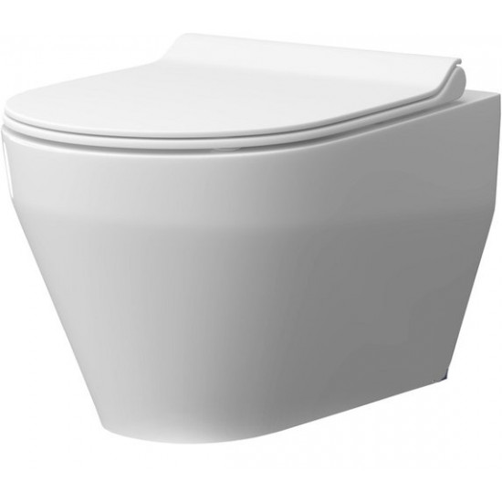 Унитаз подвесной Керамин Бари R Нова СК 37,5x54,5 сиденье Duroplast, Slim, микролифт Унитаз подвесной Керамин Бари R Нова СК 37,5x54,5 сиденье Duroplast, Slim, микролифт