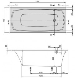 Ванна квариловая Villeroy & Boch MY ART UBQ170MYA2V-01 с ножками
