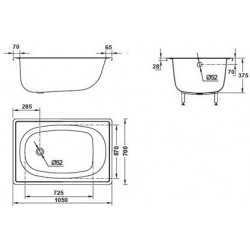 Ванна стальная BLB / SANITANA Europa 105х70