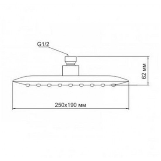 Верхний душ Wasserkraft A031 хром