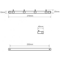Вешалка с крючками Bemeta Omega 104606102