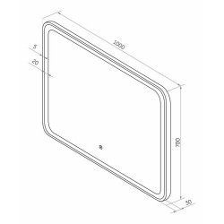 Зеркало Misty Капелла 100x70 с LED-подсветкой