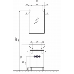 Зеркало  Акватон Рико 50