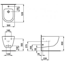 Биде Laufen Pro подвесное 8.3095.2.000.302.1 36x56