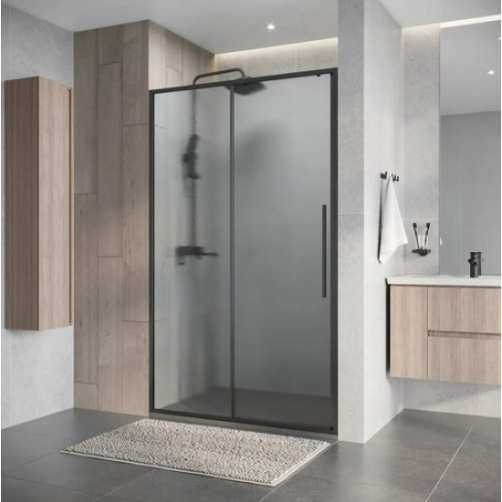 Душевая дверь Niagara NG-34-L11CHGR 110x195 стекла шиншилла, профиль графит матовый Душевая дверь Niagara NG-34-L11CHGR 110x195 стекла шиншилла, профиль графит матовый