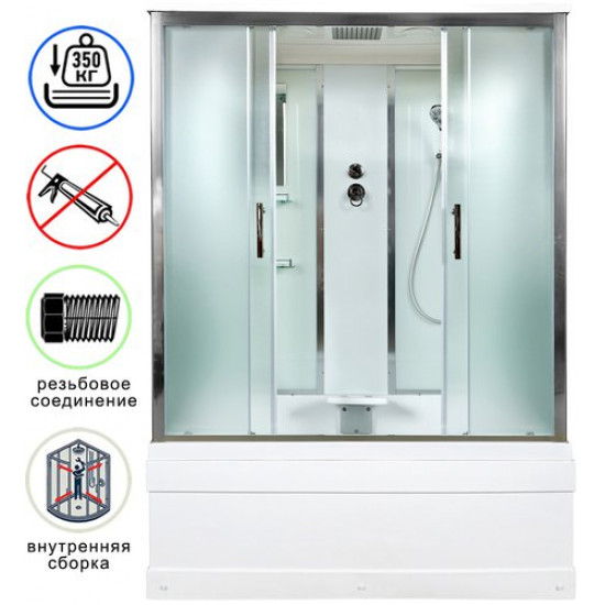 Душевая кабина Avacan EM4515 AVA N 150x85 стандарт, стекла матовые, профиль хром Душевая кабина Avacan EM4515 AVA N 150x85 стандарт, стекла матовые, профиль хром