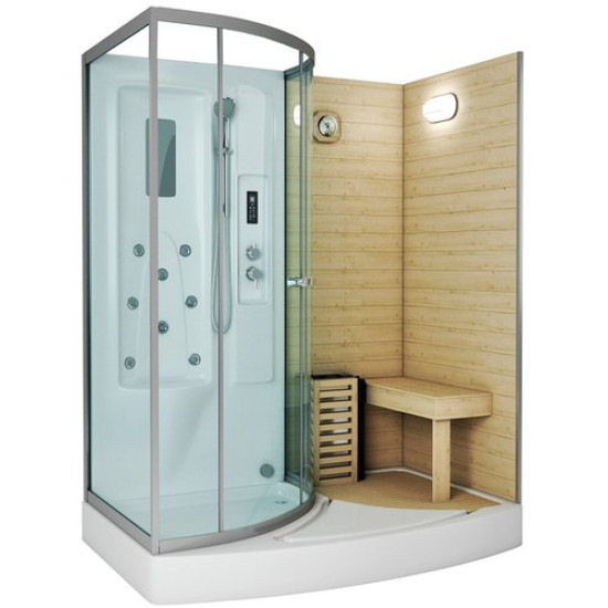 Душевая кабина Tiko-Teymi Aina T00001R 165x110 правая с финской сауной и турецкой баней