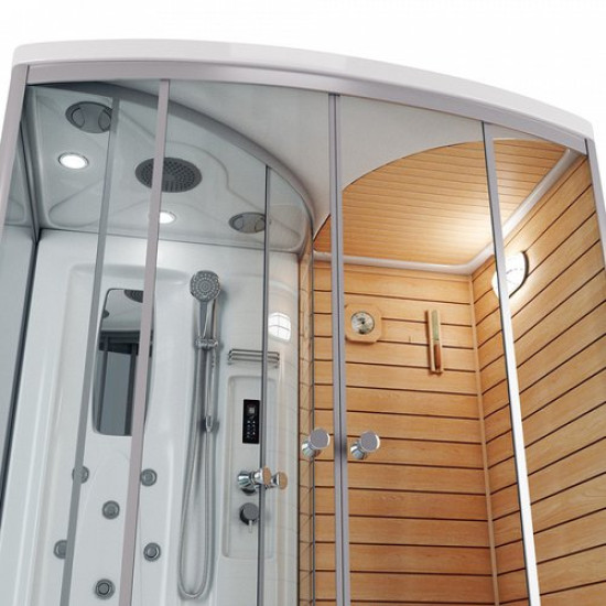 Душевая кабина Tiko-Teymi Aina T00001R 165x110 правая с финской сауной и турецкой баней