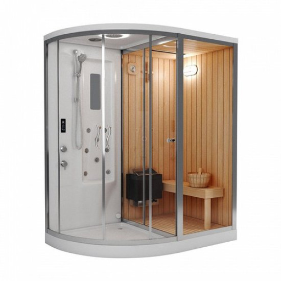 Душевая кабина Tiko-Teymi Lina T00101R 180x110 правая с финской сауной и турецкой баней