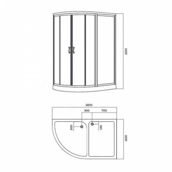 Душевая кабина Tiko-Teymi Lina T00101R 180x110 правая с финской сауной и турецкой баней
