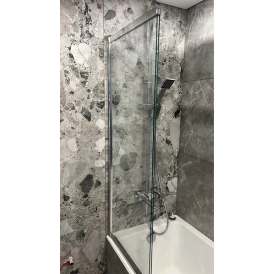 Душевая шторка Adema NFA-612 100x140 прозрачное стекло / профиль хром