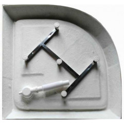 Душевой поддон Adema Гласс Лайн MD2142 90x90х33 (радиальный высокий)