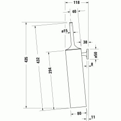 Ерш для туалета Duravit Stark 99461000 подвесной, хром Ерш для туалета Duravit Stark 99461000 подвесной, хром