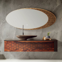 Комплект мебели Black&White Gravity V-2420A с подсветкой, темное дерево