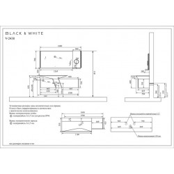Комплект мебели Black&White Gravity V-2438 с подсветкой