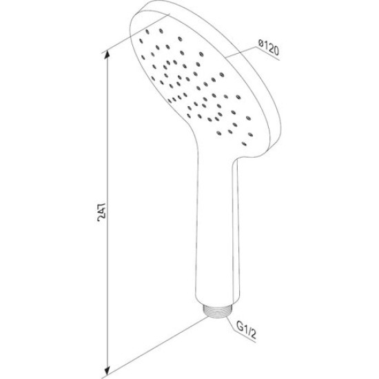 Лейка для душа Damixa Jupiter 977020300 черный