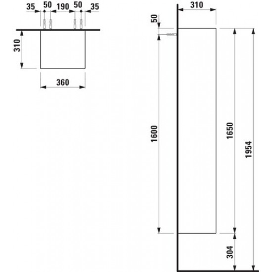 Пенал Laufen Palomba 4067511802201 36x31 белый