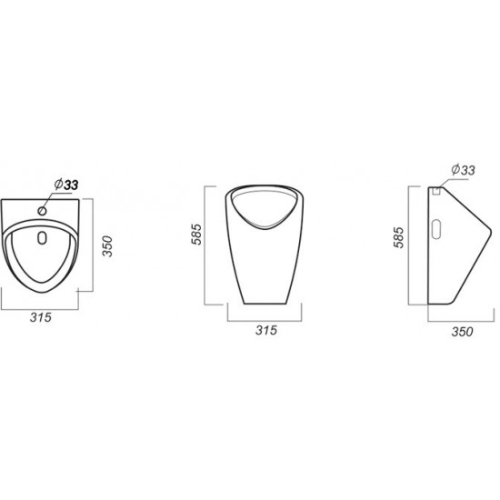 Писсуар Sanita Luxe Long LNGSLUR01 белый