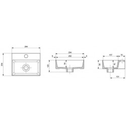 Умывальник Bocchi 1470-001-0126 30x24 Умывальник Bocchi 1470-001-0126 30x24