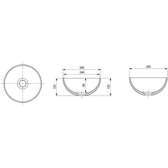Умывальник Bocchi 1471-001-0125 26x26