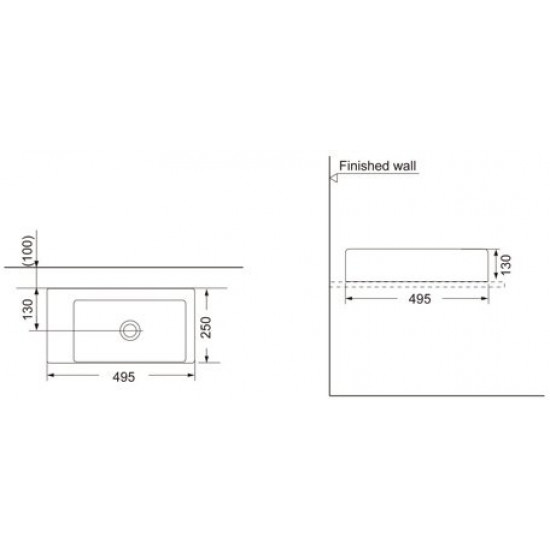 Умывальник Porta A010 49,5x25,5