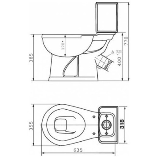 Унитаз-компакт Оскольская керамика Дора белый