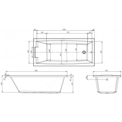 Ванна акриловая 1 Marka AELITA MG 165x75 белая