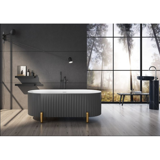 Ванна акриловая Black&White Swan SB310 Grey 170x78 серый матовый