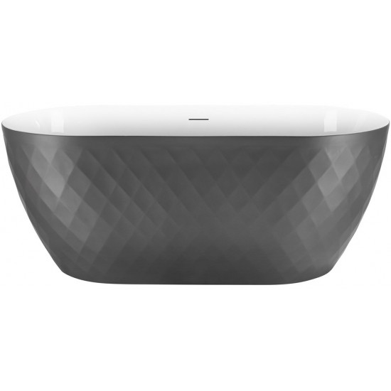 Ванна акриловая Black&White Swan SB320 Grey 170x78 серый матовый