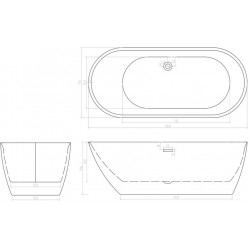 Ванна акриловая Cerutti Spa COMO160 160x75 белая