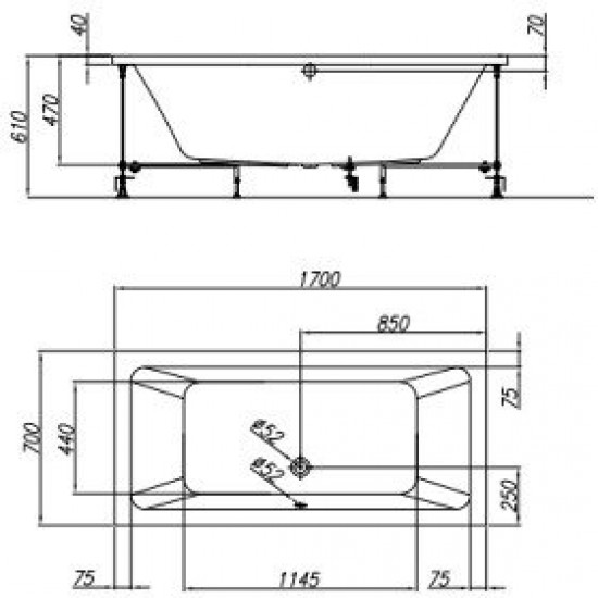 Ванна акриловая Kolpa-san Elektra 170x70