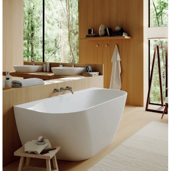 Ванна из литьевого мрамора Fjordd Ramsa 160x80 белый глянец