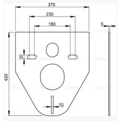 Звукоизоляционная плита для подвесного унитаза и для биде ALCAPLAST M91-BL-01