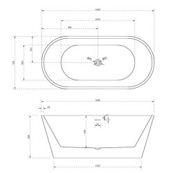 Акриловая ванна Abber AB9320-1.6 160x75 белая
