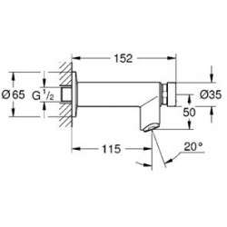 Автоматический душевой вентиль Grohe Euroeco Cosmopolitan T 36266000 Автоматический душевой вентиль Grohe Euroeco Cosmopolitan T 36266000
