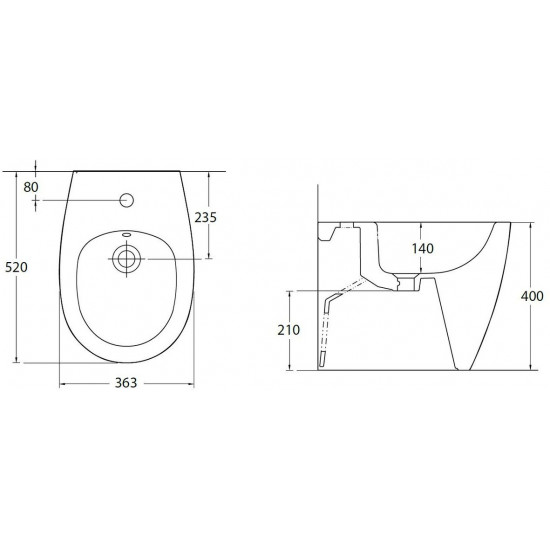 Биде напольное Allen Brau Fantasy 4.11008.20 52x36,3 белый Биде напольное Allen Brau Fantasy 4.11008.20 52x36,3 белый