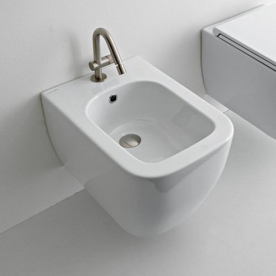 Биде подвесное Scarabeo Teorema 2.0 5127 36x52 белое