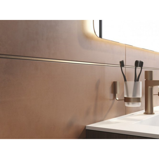 Бордюр металлический Meissen Keramik Metallic A-MT1U383\K 0,5x75 матовый золотистый