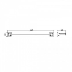 Держатель для полотенца двойной Kaiser Moderne KH-1038 хром