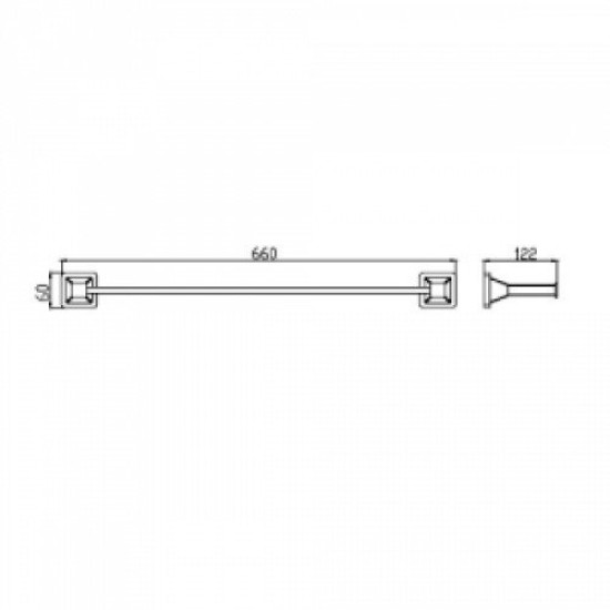 Держатель для полотенца двойной Kaiser Moderne KH-1038 хром Держатель для полотенца двойной Kaiser Moderne KH-1038 хром