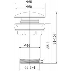 Донный клапан Caprigo 99-534-NER черный