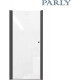 Душевая дверь Parly DE70B 70x185 стекла прозрачные с рисунком, профиль черный