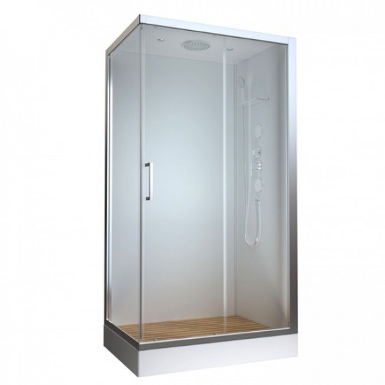 Душевая кабина Acquazzone Bogema 120x80 стекла прозрачные, профиль хром Душевая кабина Acquazzone Bogema 120x80 стекла прозрачные, профиль хром