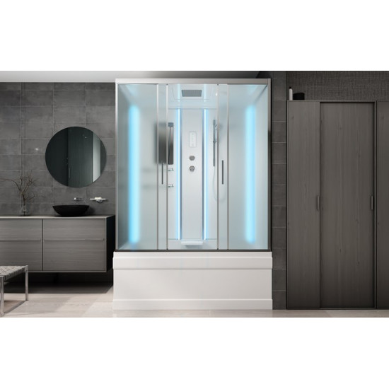 Душевая кабина Avacan EM4515LED AVA N 150x85 LED, стекла матовые, профиль хром Душевая кабина Avacan EM4515LED AVA N 150x85 LED, стекла матовые, профиль хром