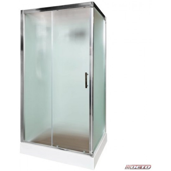 Душевая кабина Deto D119 110x90 без крыши, стекла матовые, профиль хром