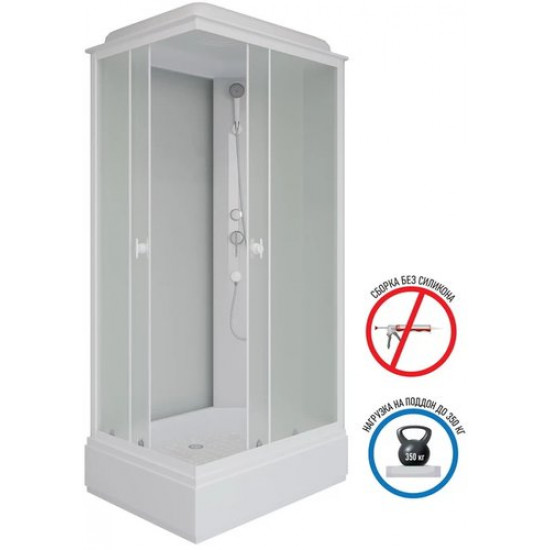 Душевая кабина Niagara Promo P110/80/26Q/MT 110x80 стекла матовые, профиль белый